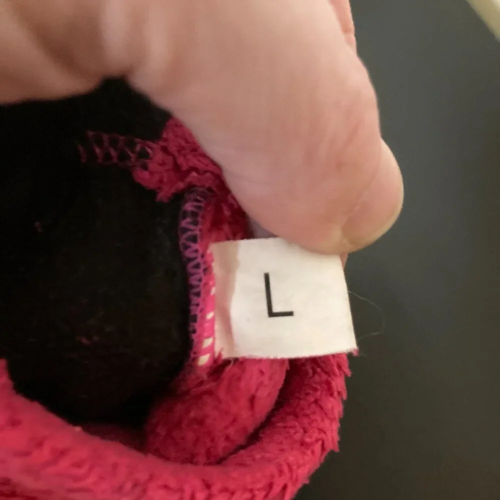 The North Face Kid's Pink/Gray Fleece Gloves - Size L